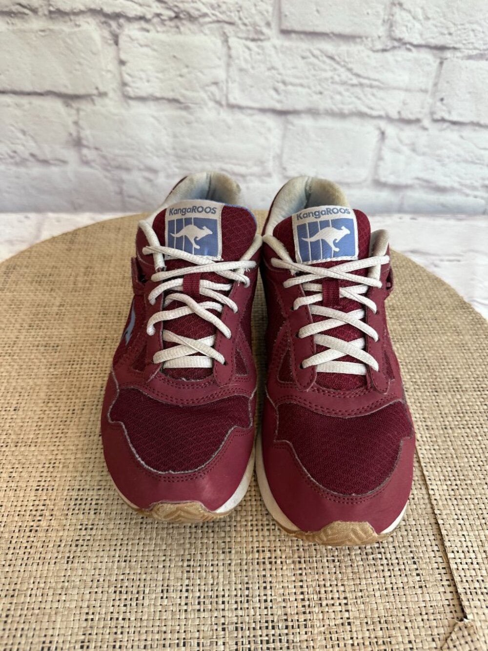 kangaROOS 80's retro sneakers Burgundy Maroon size 8 - Picture 2 of 10